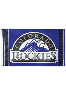 Colorado Rockies 3x5 Silk Screen Grommet Flag - Purple