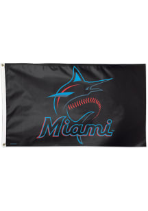 Miami Marlins 3x5 Silk Screen Grommet Flag - Teal