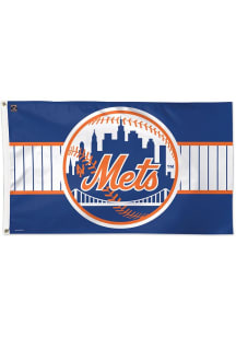 New York Mets 3x5 Silk Screen Grommet Flag - Blue