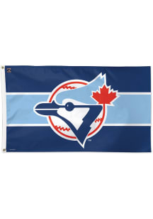 Toronto Blue Jays 3x5 Striped Silk Screen Grommet Flag - Blue