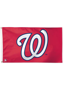 Washington Nationals 3x5 Silk Screen Grommet Flag - Red