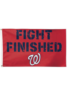Washington Nationals 3x5 Fight Finished Silk Screen Grommet Flag - Red