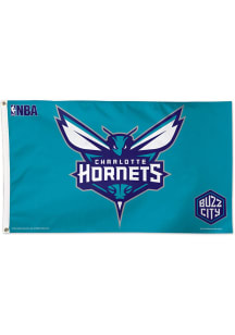 Charlotte Hornets 3x5 Silk Screen Grommet Flag - Teal