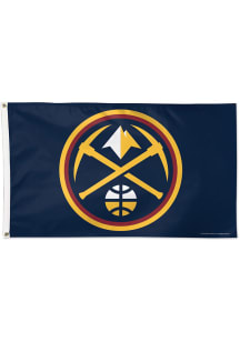 Denver Nuggets 3x5 Silk Screen Grommet Flag - Navy Blue