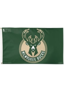 Milwaukee Bucks 3x5 Design Silk Screen Grommet Flag - Green