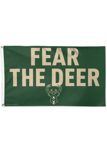 Milwaukee Bucks 3x5 Feed the Deer Silk Screen Grommet Flag - Green