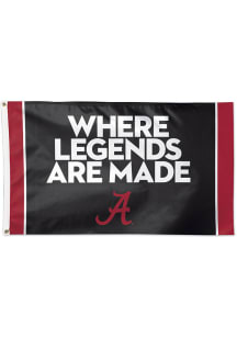 Alabama Crimson Tide Stacked 3x5 Silk Screen Grommet Flag - Crimson
