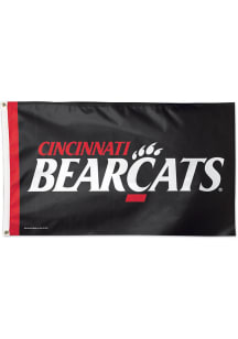 Cincinnati Bearcats 3x5 Style Silk Screen Grommet Flag - Black