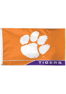 Clemson Tigers 3x5 Silk Screen Grommet Flag - Orange