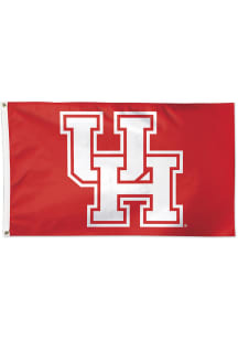 Houston Cougars 3x5 Silk Screen Grommet Flag - White