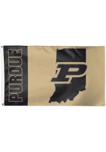 Purdue Boilermakers 3x5 State Silk Screen Grommet Flag - Gold