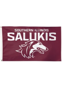 Southern Illinois Salukis 3x5 Silk Screen Grommet Flag - Red