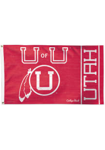 Utah Utes 3x5 Vault Silk Screen Grommet Flag - Red