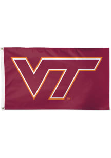 Virginia Tech Hokies 3x5 Silk Screen Grommet Flag - Red