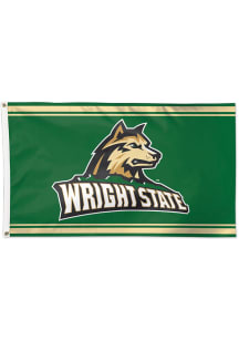 Wright State Raiders 3x5 Silk Screen Grommet Flag - Green
