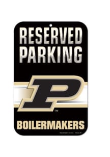 Purdue Boilermakers Reserved Parking Plastic Sign - Black