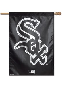 Chicago White Sox Logo 28x40 Banner - Black