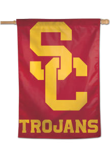 USC Trojans Logo 28x40 Banner - Cardinal
