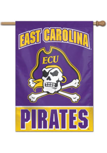 East Carolina Pirates Typeset 28x40 Banner - Purple
