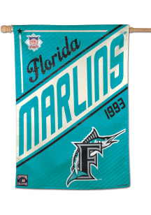 Miami Marlins 28x40 Cooperstown Banner - Teal