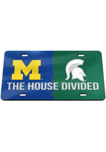 Michigan Wolverines Green House Divided Car Accessory License Plate