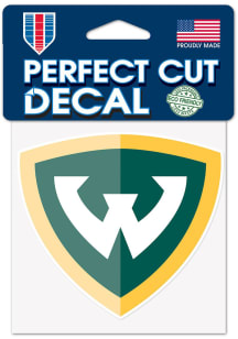 Wayne State Warriors 4x4 inch Auto Decal - Green
