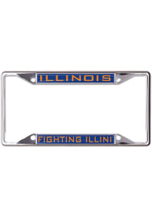 Illinois Fighting Illini Metallic Inlaid License Plate Frame - Blue