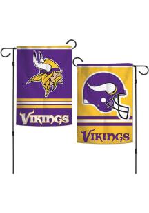 Minnesota Vikings 2 Sided Team Logo Garden Flag - Purple