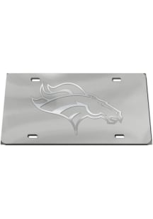 Denver Broncos Silver Logo Car Accessory License Plate