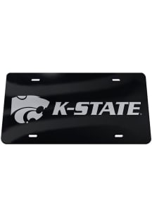 K-State Wildcats Black Logo Car Accessory License Plate
