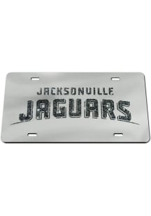 Jacksonville Jaguars Silver Glitter Car Accessory License Plate