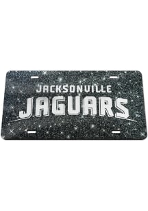 Jacksonville Jaguars Black Glitter Car Accessory License Plate