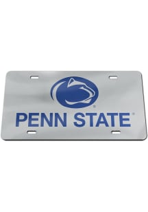 Penn State Nittany Lions Silver Inlaid Car Accessory License Plate
