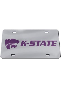 K-State Wildcats Silver Inlaid Car Accessory License Plate
