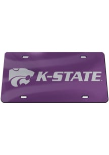 K-State Wildcats Purple Inlaid Logo Car Accessory License Plate