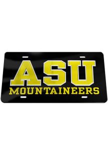 Appalachian State Mountaineers Black Inlaid ASU Logo Car Accessory License Plate