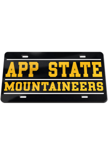 Appalachian State Mountaineers Black Inlaid App State Car Accessory License Plate