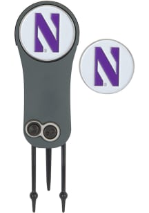 Northwestern Wildcats Ball Marker Switchblade Divot Tool