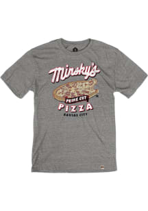Rally Minsky's Pizza Grey Prime Cut Short Sleeve Fashion T Shirt