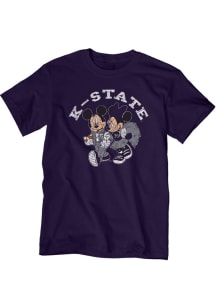Blue 84 K-State Wildcats Purple Dis College Fever Short Sleeve Fashion T Shirt