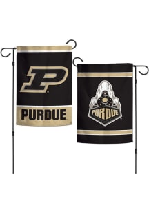 Purdue Boilermakers Logo Stripe Garden Flag - Black
