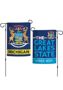 Michigan 12 x 18 Inch 2 Sided Garden Flag - Blue