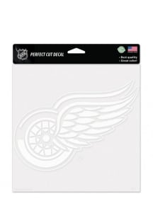 Detroit Red Wings 8x8 White Auto Decal - White