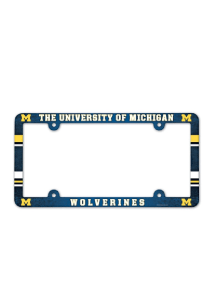 Michigan Wolverines Plastic Full Color License Plate Frame - Blue