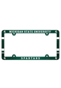 Michigan State Spartans Plastic Full Color License Plate Frame - Green