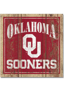 Oklahoma Sooners 3x3 Wood Magnet Magnet
