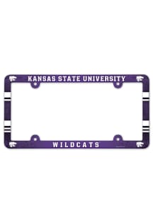 K-State Wildcats Plastic Full Color License Plate Frame - Purple