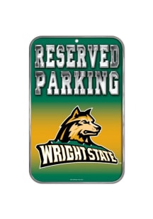 Wright State Raiders Plastic Parking Sign - Green
