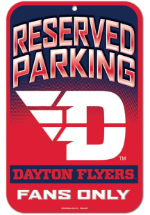 Dayton Flyers Reserved Parking Plastic Sign - Red
