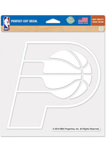Indiana Pacers 8x8 White Perfect Cut Auto Decal - White